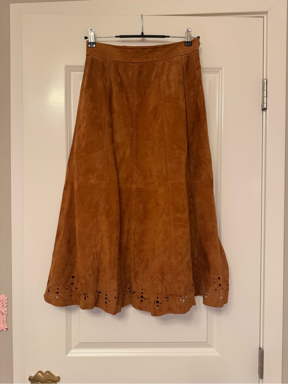 & Other Stories Classic Suede A-Line Skirt in Rust
